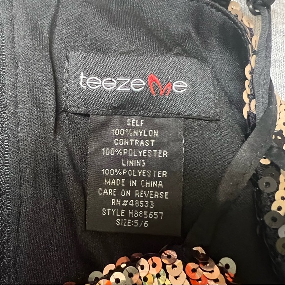NWT Black and Copper Sequin Dress-Size 5/6 - Picture 8 of 9